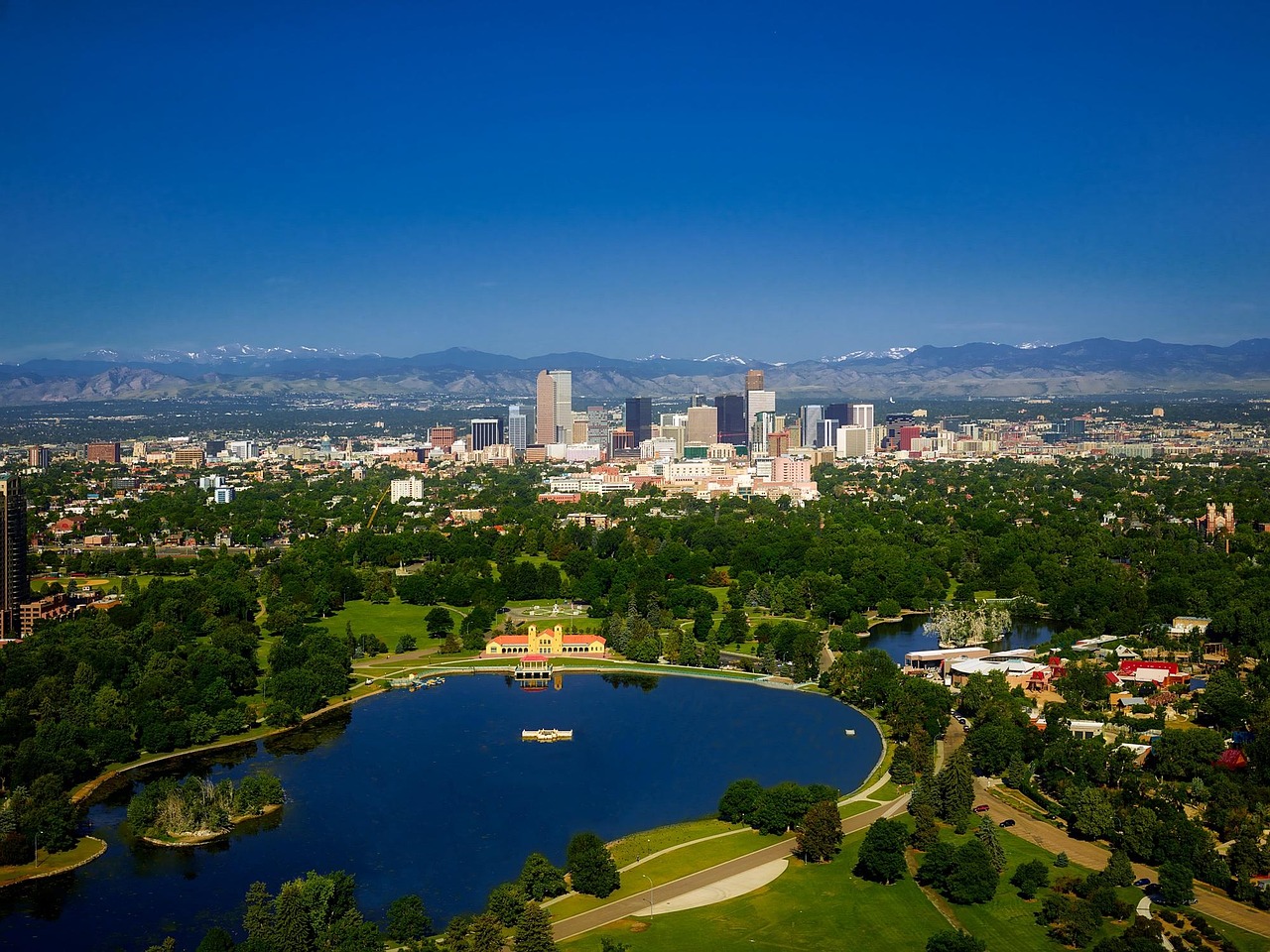 Central Park street and buildings in Denver